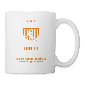 Handball Handballer Der Torwart Bügelt Es Aus - Tasse - Weiß - Rechts