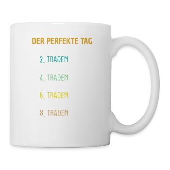 Traden Trader Crypto Aktien Geschenk - Tasse - Weiß - Rechts
