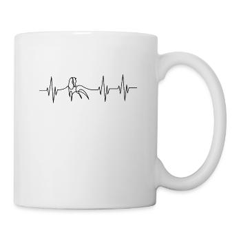 Chevaux Heartbeat Rider Rider Puls - Mug blanc - blanc - Droite