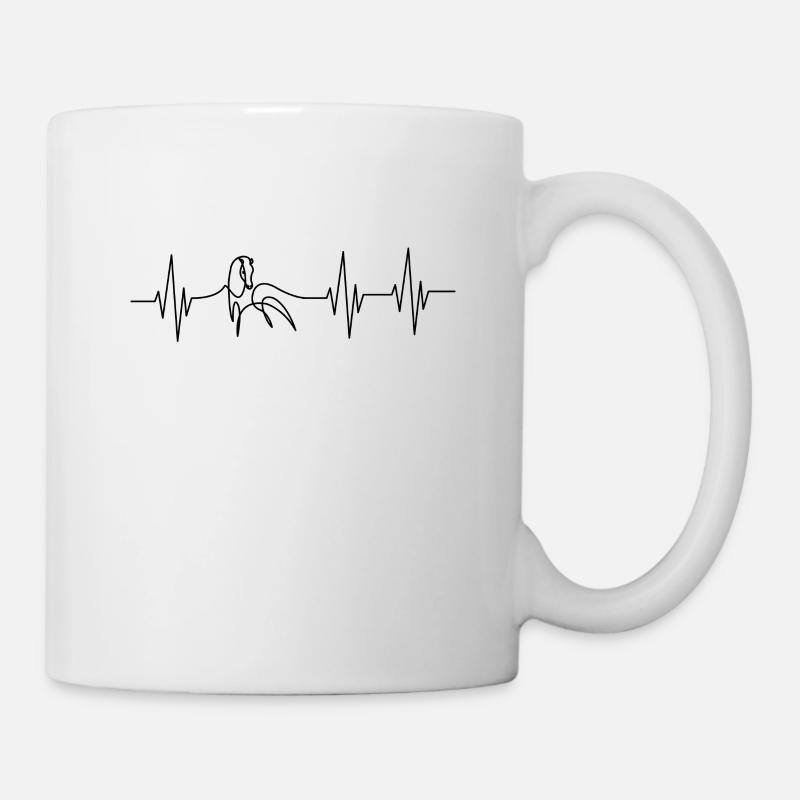 Pferde Herzschlag Reiter Reiterin Puls - Tasse - Weiß