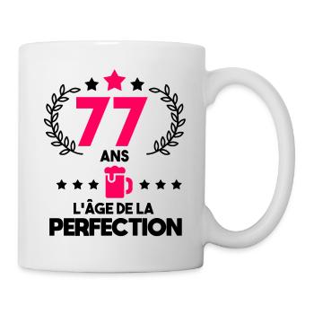 77 ans perfection - anniversaire apéro femme - Mug blanc - blanc - Droite
