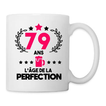 79 ans perfection - anniversaire apéro femme - Mug blanc - blanc - Droite