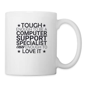 "Computer Support Specialist Crazy | IT Support" - Mug - white - Right
