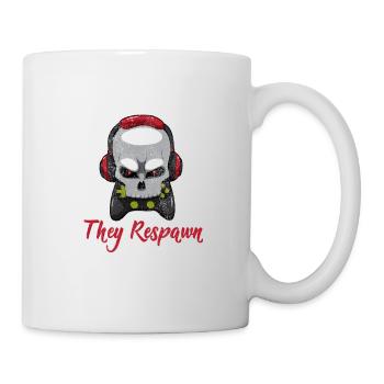 Gamer Never Die They Respawn Videogame Gaming - Mug - white - Right