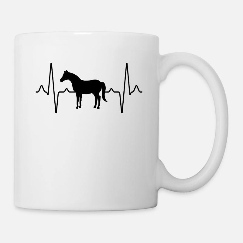 Battement de cœur de cheval - Mug blanc - blanc