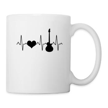 Guitare électrique Heartbeat - Mug blanc - blanc - Droite
