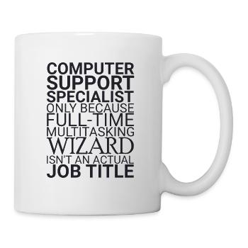 Computer Support Specialist Wizard | IT Support" - Mug - white - Right