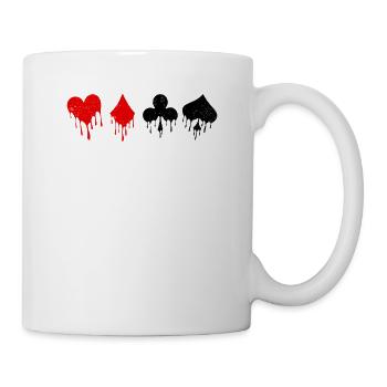 Pokerspieler Texas Night Tournament Poker Karten - Tasse - Weiß - Rechts