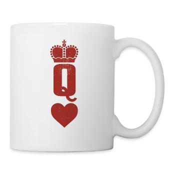 Queen of Hearts Crown Funny Poker Games Gambling - Mug - white - Right