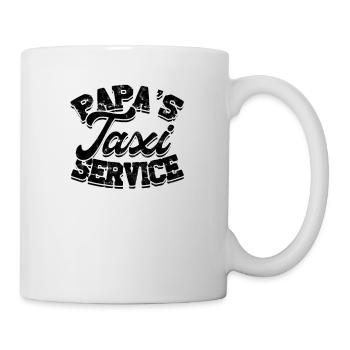 Papa's taxi service - Taxi Worker Service Driver - Tasse - Weiß - Rechts