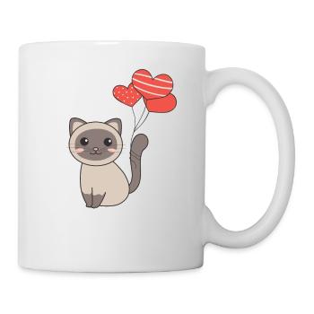 Chat siamois kawaii chats animaux mignons pour les enfants - Mug blanc - blanc - Droite