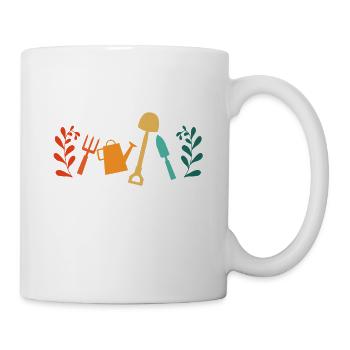 Hobbygärtner Gartenarbeit Gärtner Gärtnerin Garten - Tasse - Weiß - Rechts