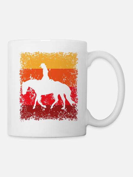 Westernreiterin Westernreiten Reiterin Reitsport - Tasse - Weiß