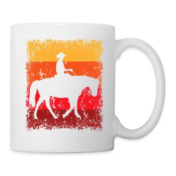 Cowboy Westernreiter Westernreiten Reitspor - Tasse - Weiß - Rechts