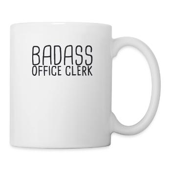 "Office Clerk Badass | Office" - Mug - white - Right
