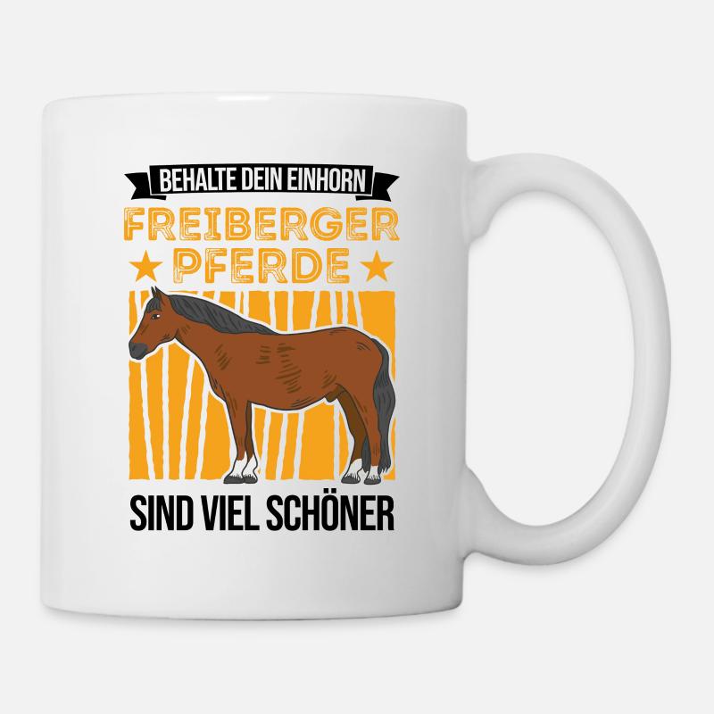 Freiberger Pferd Einhorn - Tasse - Weiß