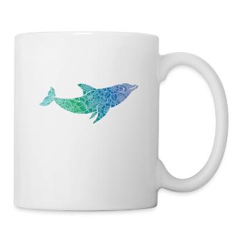 Deflin with pattern mammal in water - Mug - white - Right