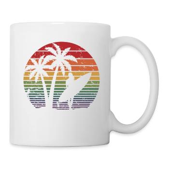 Retro Vintage Beach Surfer Surfboarder Surf Fan - Mug blanc - blanc - Droite