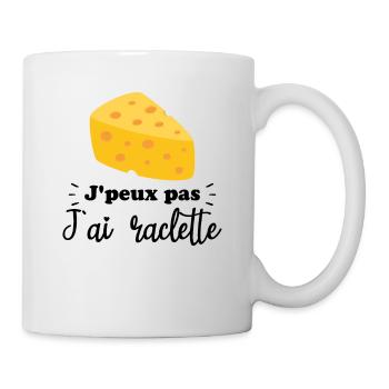 J'peux pas j'ai raclette - Mug blanc - blanc - Droite
