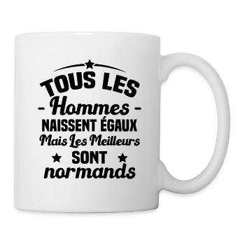Hommes les meilleurs sont normands - Mug blanc - blanc - Droite