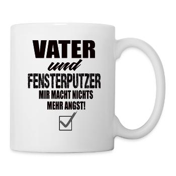 Vater und Fensterputzer - Tasse - Weiß - Rechts