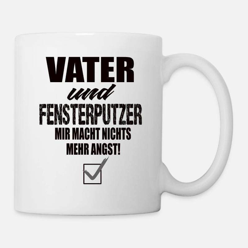 Vater und Fensterputzer - Tasse - Weiß