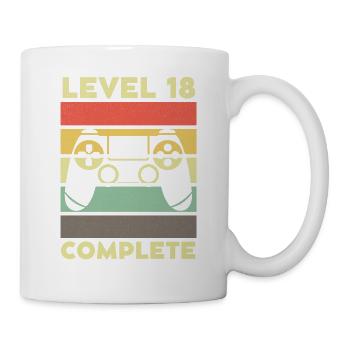 Level 18 Complete 18 years 18th birthday - Mug - white - Right