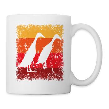 Laufenten Bauernhof Landwirtschaft Geflügel - Tasse - Weiß - Rechts