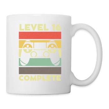 Level 16 Complete 16 Jahre 16. Geburtstag - Tasse - Weiß - Rechts