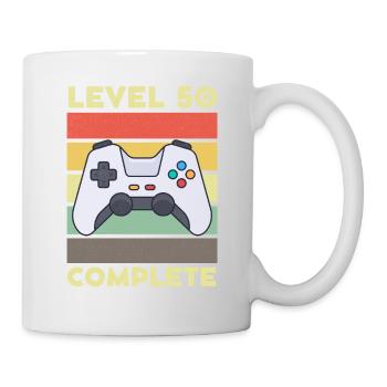 Level 50 Complete 50 years 50th birthday - Mug - white - Right