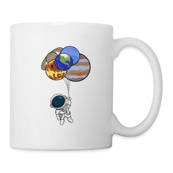 Astronaute Ballons Planète Étoiles Flying Nerd - Mug blanc - blanc - Droite