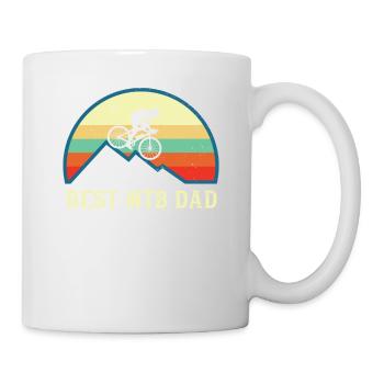 Meilleure chemise de papa de VTT, chemise de papa de vélo de montagne, monture - Mug blanc - blanc - Droite
