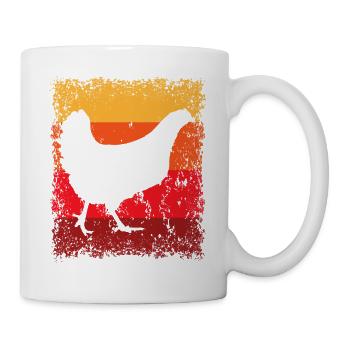 Huhn Hühner Bauernhof Landwirtschaft - Tasse - Weiß - Rechts