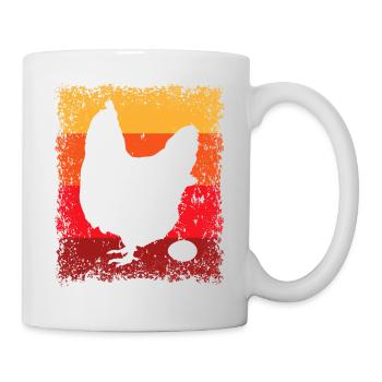 Huhn Hühner Bauernhof Landwirtschaft - Tasse - Weiß - Rechts