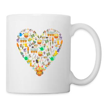 Heart Gardening Tools Garden Nature Plant - Mug - white - Right