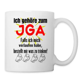 Ich gehöre zum Junggesellenabschied - Tasse - Weiß - Rechts