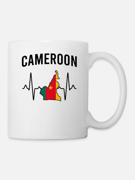Kamerun Herzschlag - Tasse - Weiß