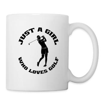 Golfer Girl Golf Club Golf Ball Golf - Mug - white - Right
