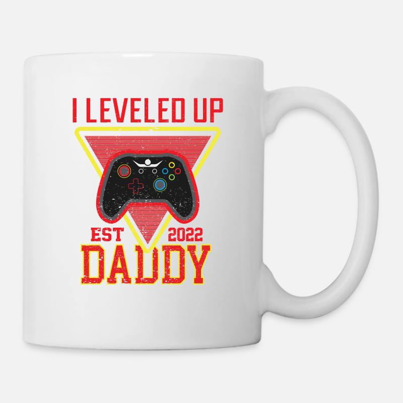 Dad Level Unlocked - Level up to Daddy EST. 2022 - Mug - white