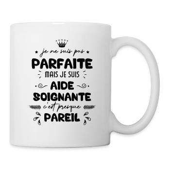 Je ne suis pas parfait mais je suis aide-soignant - Mug blanc - blanc - Droite