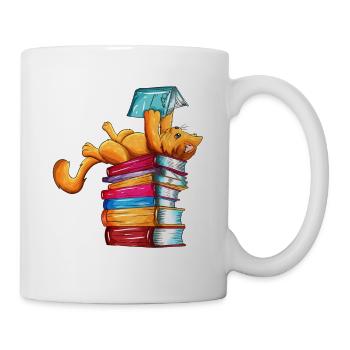 Cats Books Newspaper Reader Reader Outfit - Mug - white - Right