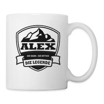 Name Vorname Alex Der Mann Der Mythos Die Legende - Tasse - Weiß - Rechts