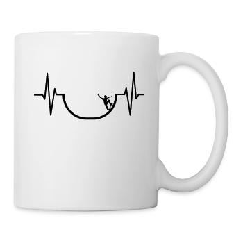 Skateboard Halfpipe Skateboarder - Mug - white - Right