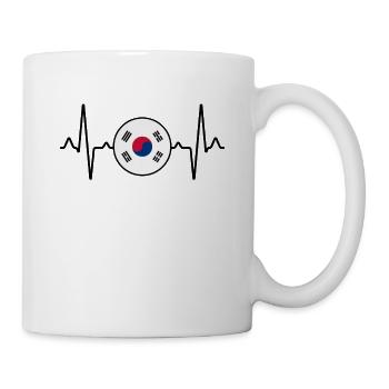 Südkorea Herzschlag - Tasse - Weiß - Rechts