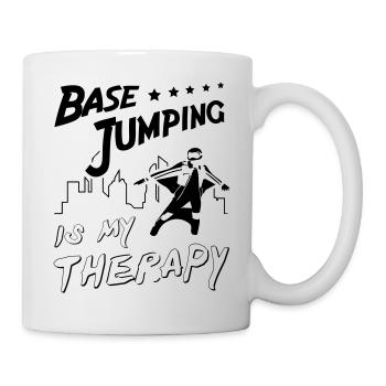 Le base jump est ma thérapie - Mug blanc - blanc - Droite