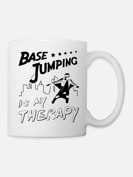Base Jumping is My Therapy - Tasse - Weiß