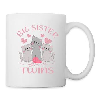 Big Sister of Twins Cats Promoted to Big Sister - Mug - white - Right