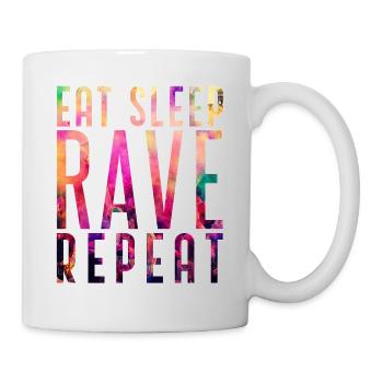 EAT SLEEP RAVE REPEAT T-Shirt Raver Festival - Mug - white - Right