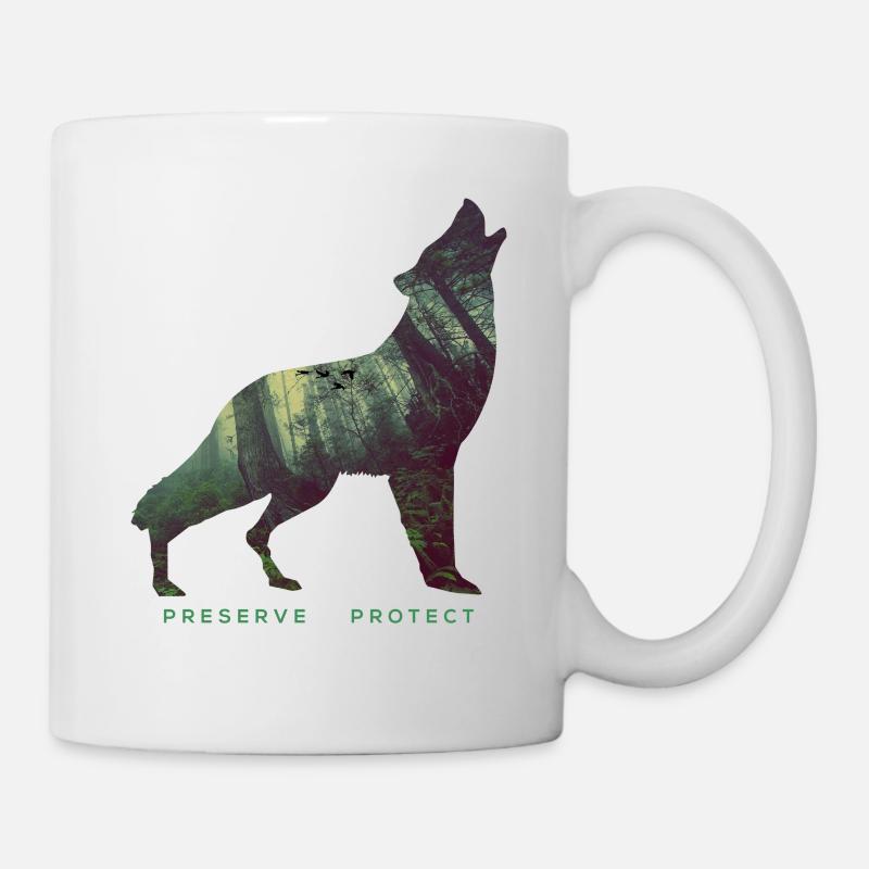 Preserve & Protect Climate Protection Wolf - Tasse - Weiß