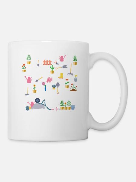 Musikalische Gartenarbeit Garten Natur Pflanze - Tasse - Weiß
